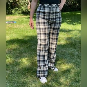 Vintage plaid wool pants